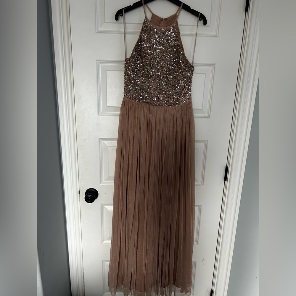ASOS Maya Bridesmaid halter neck maxi
